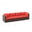 Wicker Patio Sofa with Cushions