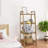 Wood Bookcase Ladder Bookshelf Shelving Unit-2012533121-2012533124