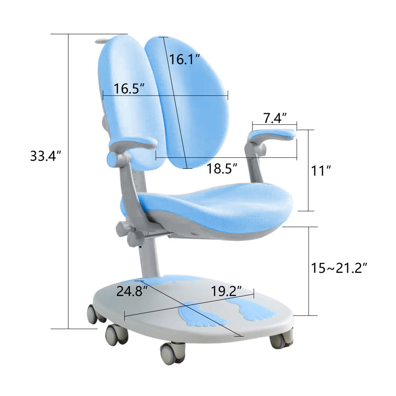 Chaise de bureau Taneytown, Bleu