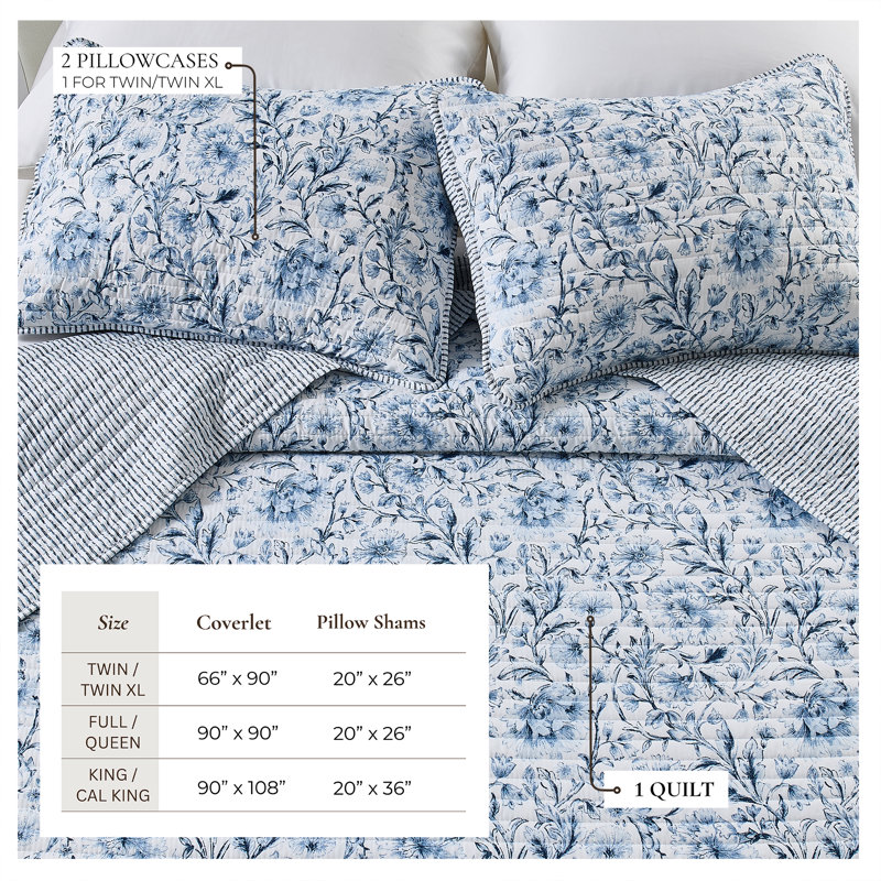 Floral Bloom Quilt Set, King / California King