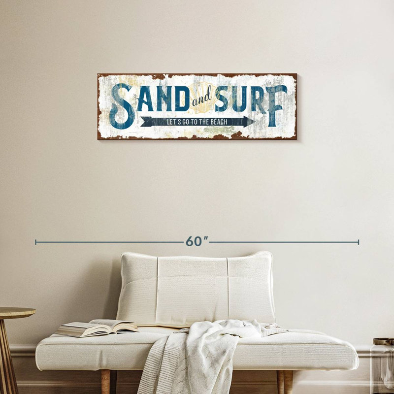 Sable et surf, impression sur toile, H 8 po x l 32 po