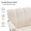 Chaise d'appoint Mid-Century moderne, fauteuil en chenille avec pieds en bois massif, chaise de lecture confortable et capitonnée Channel-1586992524