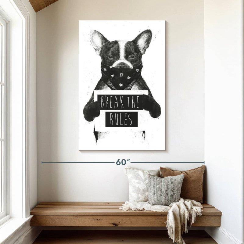 Tergel White Rebel Dog, 48" H x 32" W