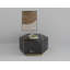 Table basse cylindrique hexagonale 35 po noire et dorée - Bois moderne-130080713