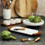 Nambe Chevron Cheese Tray W/ Knives