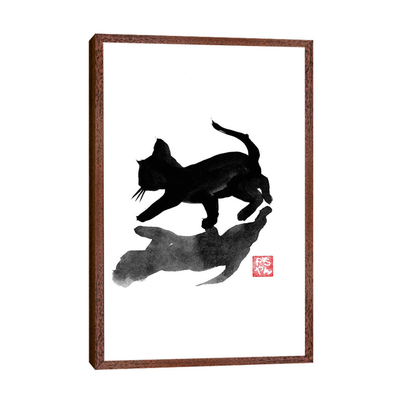 Playing In The Sun by Péchane - Print on Canvas, Classic Brown Wood Framed, 66.04 cm H x 45.72 cm W