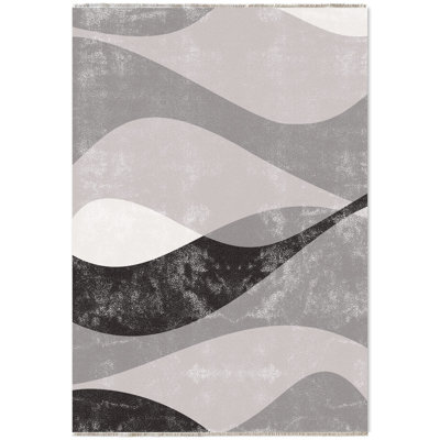 Tapis rectangulaire Zyir avec envers antidérapant