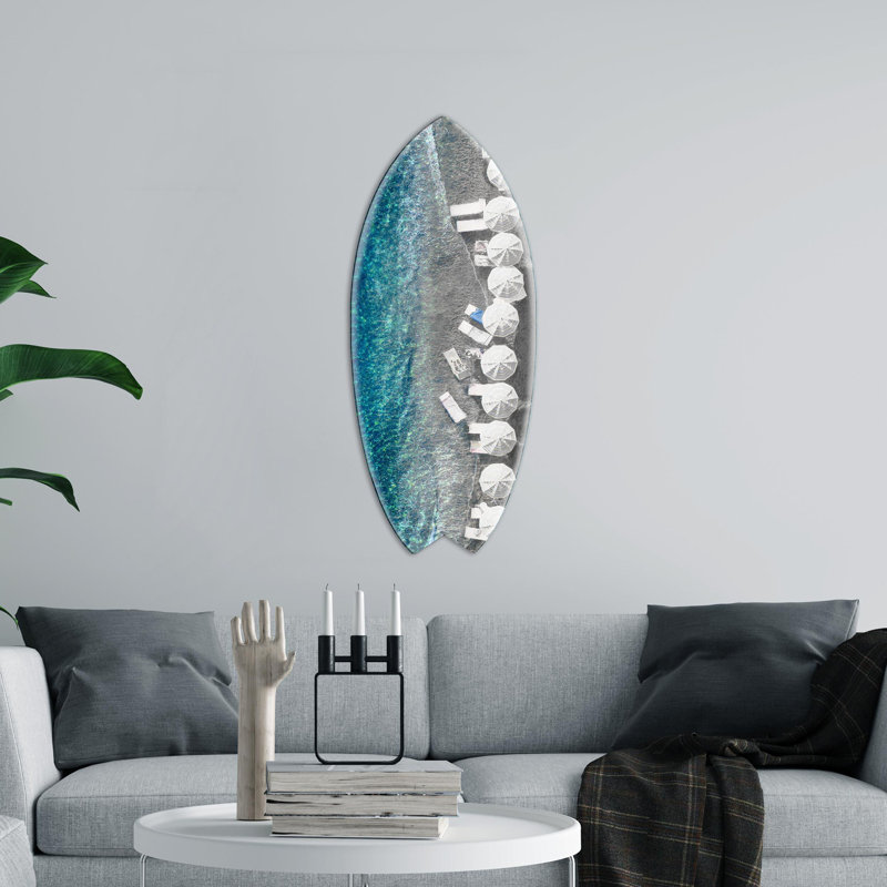 Al Mare Grays Decorative Acrylic Skimboard by Oliver Gal