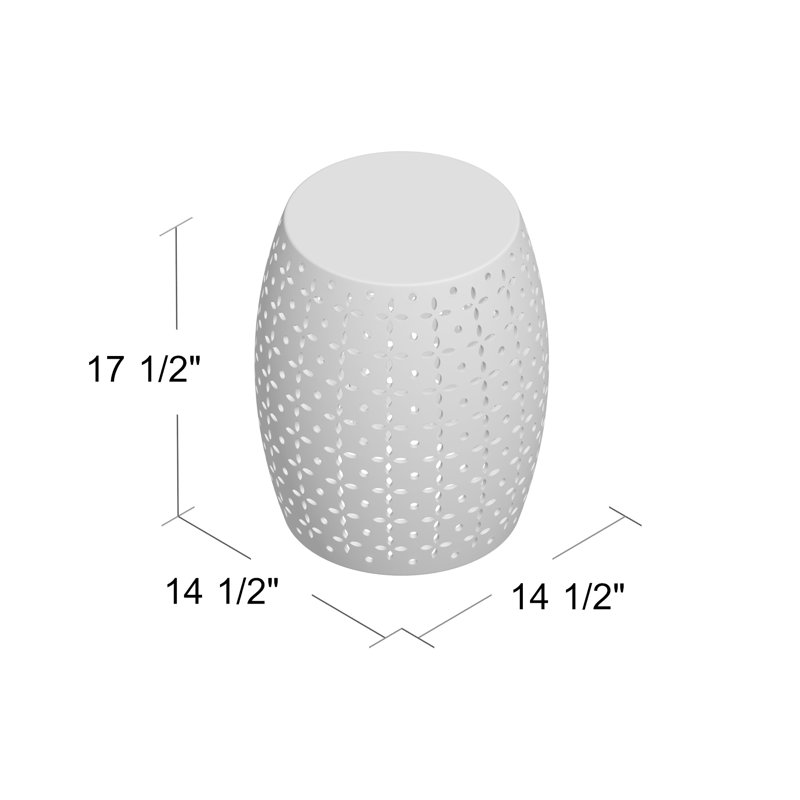 Lovell Garden Stool, Gray