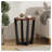 ACACIA SOLID WOOD SIDE TABLE,BROWN & BLACK COLOR