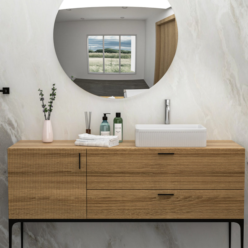 Quality White Ceramic Rectangular Bathroom Sink - Vessel Style, Stain , Longevity Vessel, Smooth Finish