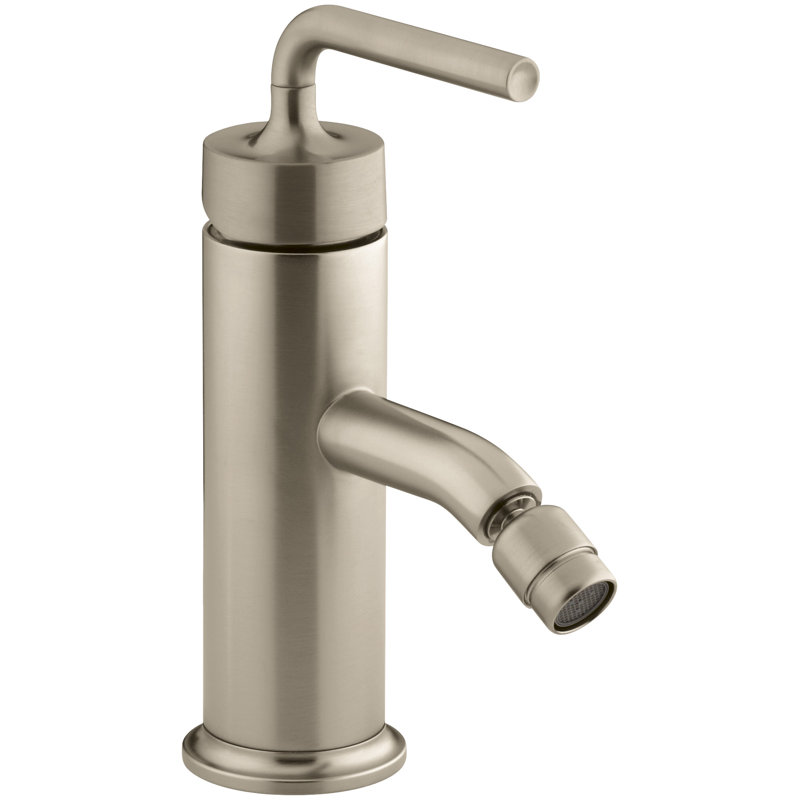 Purist® Horizontal Swivel Spray Aerator Bidet Faucet with Straight Lever Handle, Vibrant Brushed Bronze