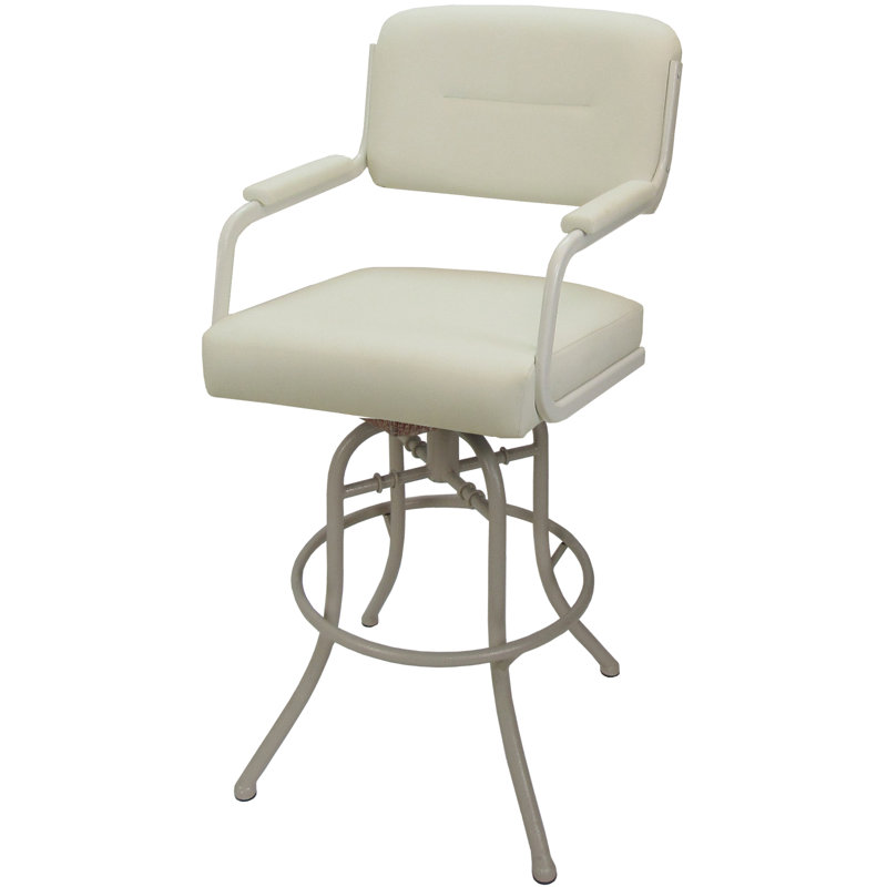 Tabouret de bar pivotant 30 po Jomiah, Beige, Beige clair
