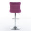 Tabourets de bar pivotants en velours à hauteur de siège réglable, tabourets de bar à base chromée avec dossier capitonné confortable pour bistro et îlot de cuisine, ensemble de 2-513356202-528548204