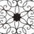 23"D Traditional Floral Iron Scroll Outdoor Wall Decor