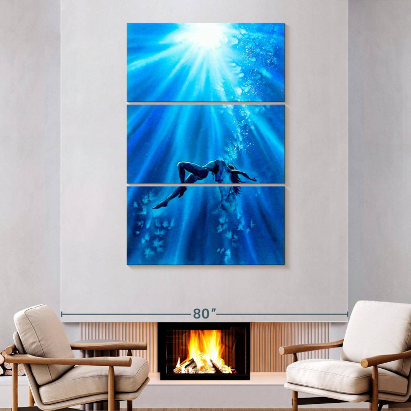 Aletra Freediver Underwater, 74" H x 48" W