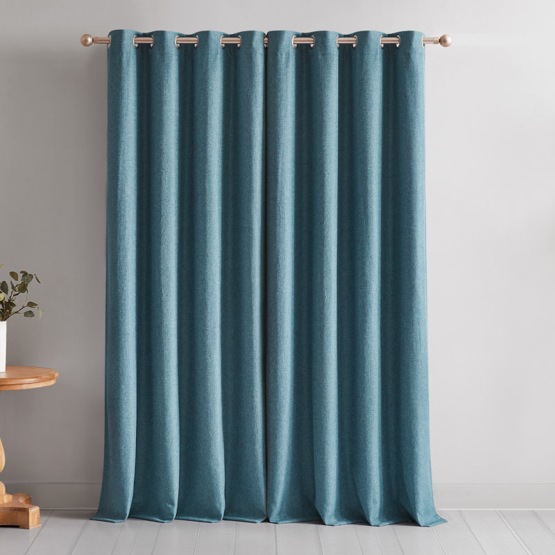 Paire de rideaux 100% occultant Meena, Bleu