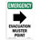 Evacuation Muster With Symbol Aluminum Sign 12 x 18
