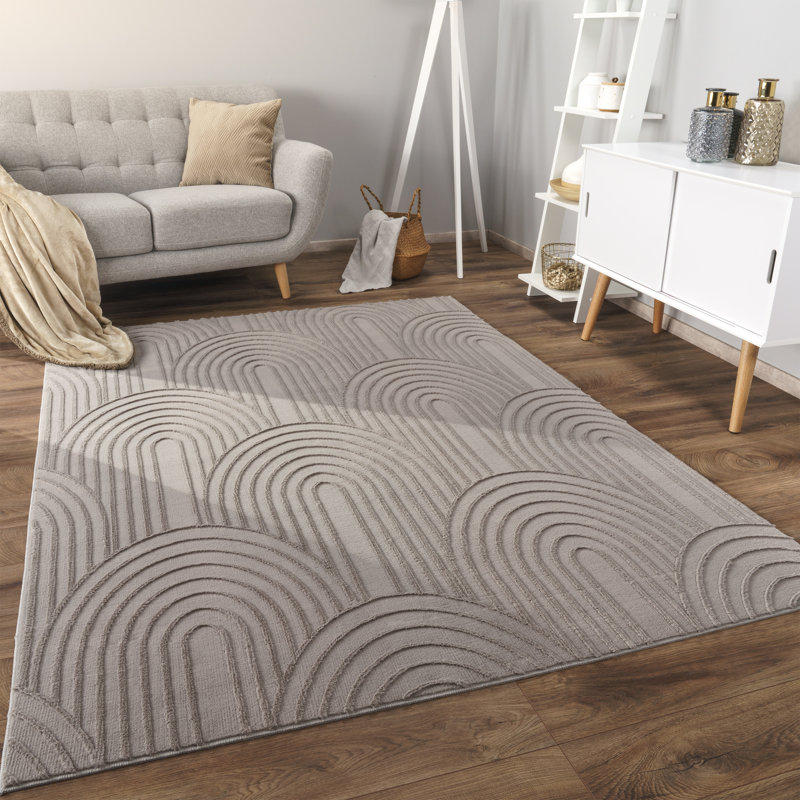 Lynell Rectangle Geometric Dhurrie, Brown, Rectangular 240cm x 340cm