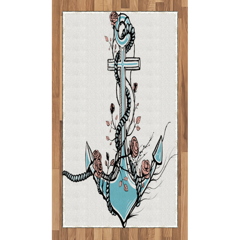 Anchor High Density Long Fiber Poly Threads Decorative Area Rug Carpet, Rectangle 2'7" x 5'
