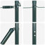 Poteau pour clôture vidaXL - 13 pièces - acier vert-113477393-113477402