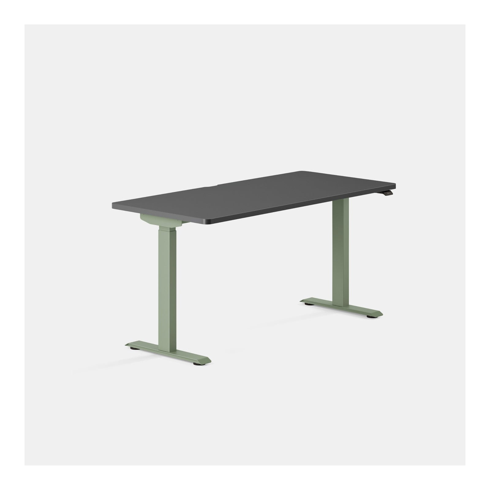 Duo Standing Desk, 47.3" H x 58" W x 27" D, Sage, Charcoal