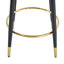 Chaise de bar moderne rotative rembourrée à 360 ° avec pieds en métal noir pour salle à manger, cuisine, terrasse (ensemble de 2)-1104745790