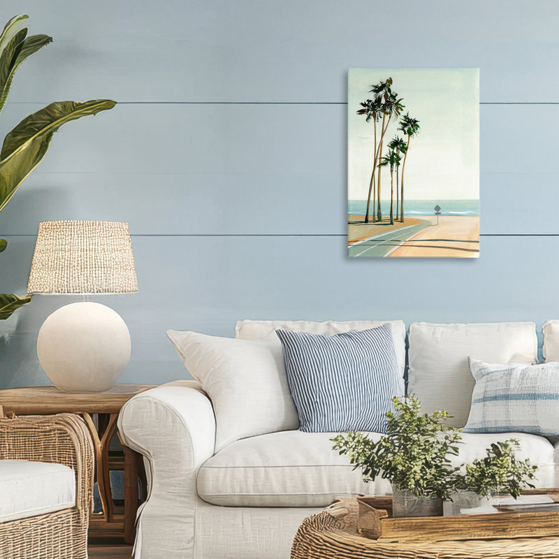 Toile Six Palms Seaside Road, conception de Brook Page, H 24 po x l 16 po