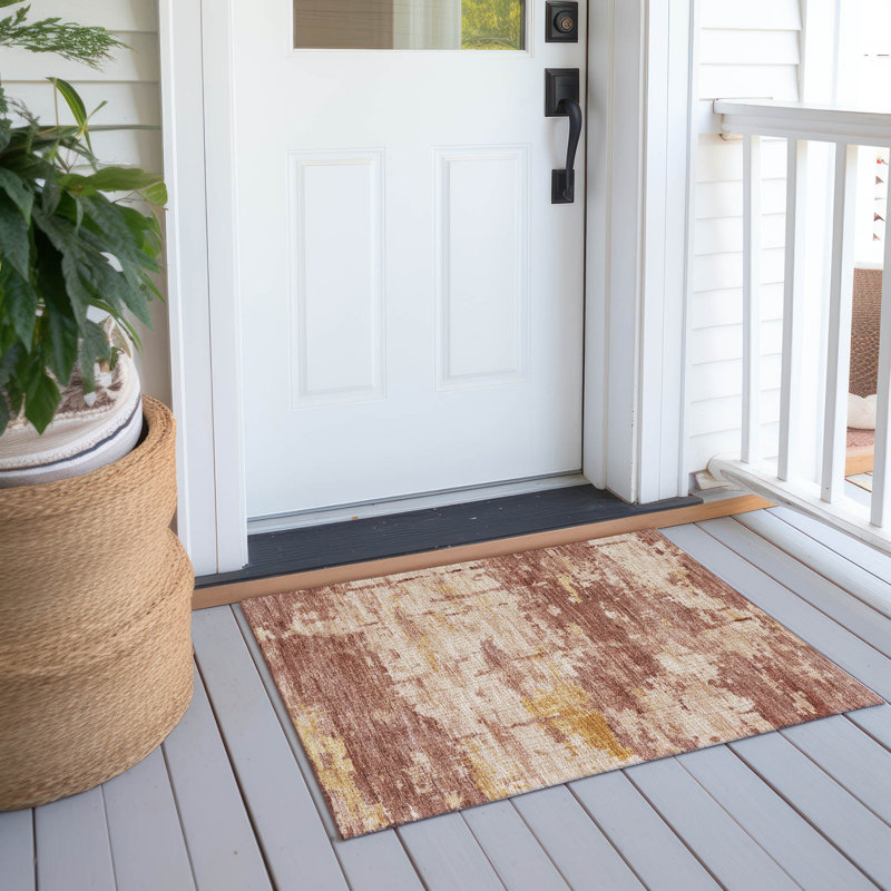 Machine Washable Indoor/Outdoor Jadiel ACN2362 Abstract Rug, Rectangle 1'8" x 2'6"