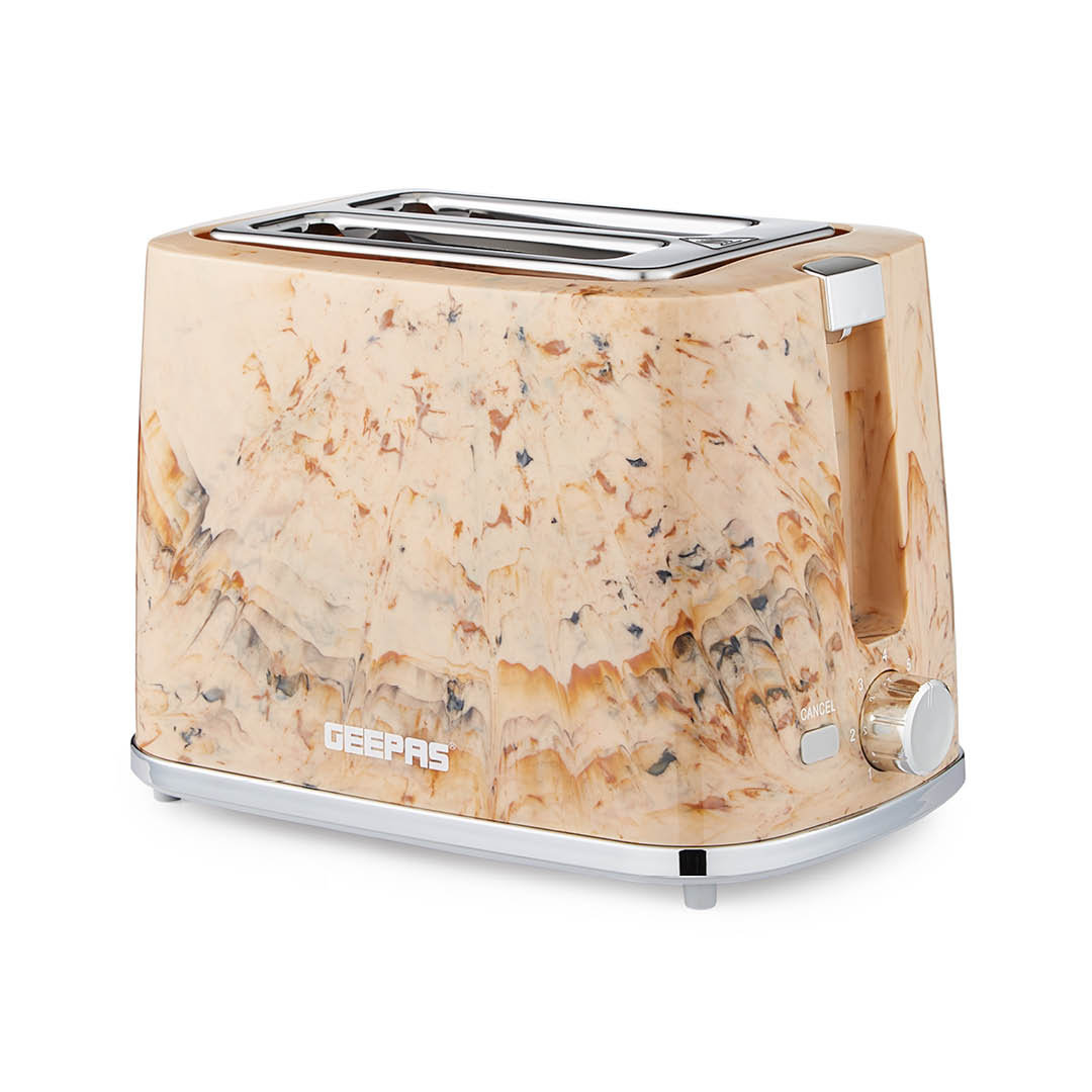 GEEPAS 2 Slice Toaster | 7 Browning Levels Cancel Defrost Reheat | For Thin Small Bread Slice, Removable Crumb Tray Cool Touch Housing High Lift | Spa