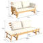 502.92cm Wide Acacia Garden Sofa with Cushions-70459083