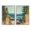 Seacliff Whispers, ensemble de 2 pièces encadrées sur papier par Azure Artisanal Studio-547685384-547685387
