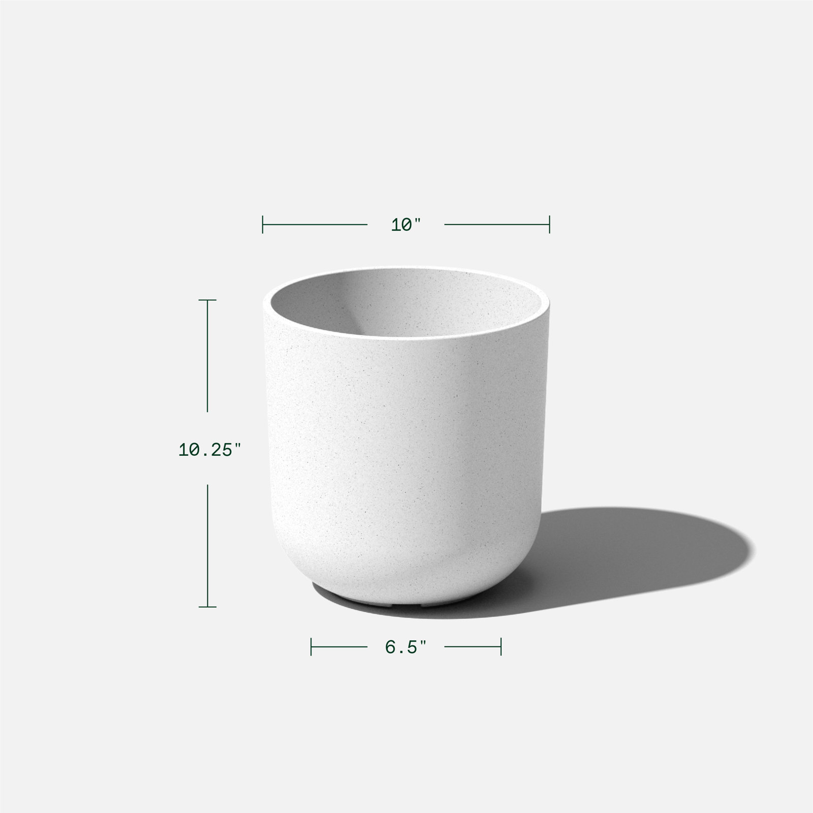 Mason Series Kona Planter, 1, White, 10.25" H x 10" W x 10" D