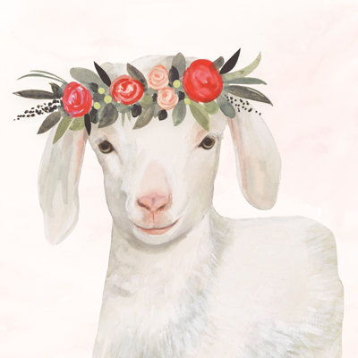 " Garden Goat IV " by Victoria Borges Painting Print