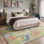 Tapis d'intérieur bleu / vert lavable à la machine avec envers antidérapant Abraham Verdure-448343992