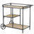3 32.3X15.7X26.8" Bar Cart With Black Metal Base And Three Elegant Shelves Cart, Frame Appealing Storage Alternatives
