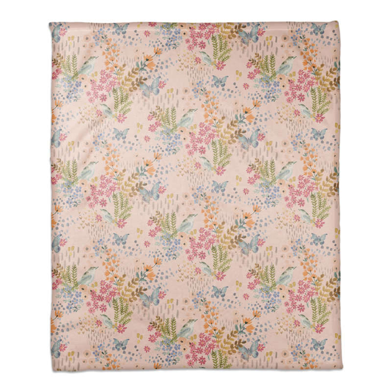 Hand Woven Throw Blanket, Pink