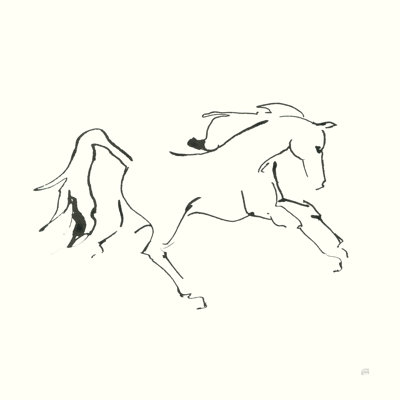 Line Horse VII by Chris Paschke - Wrapped Canvas Print