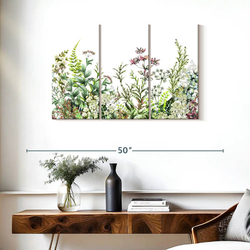 Harnek herbes et fleurs sauvages, H 24 po x l 38 po