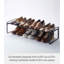 Range-chaussures réglable Yamazaki Home, solution de rangement compacte, acier, extensible, empilable-1259358529