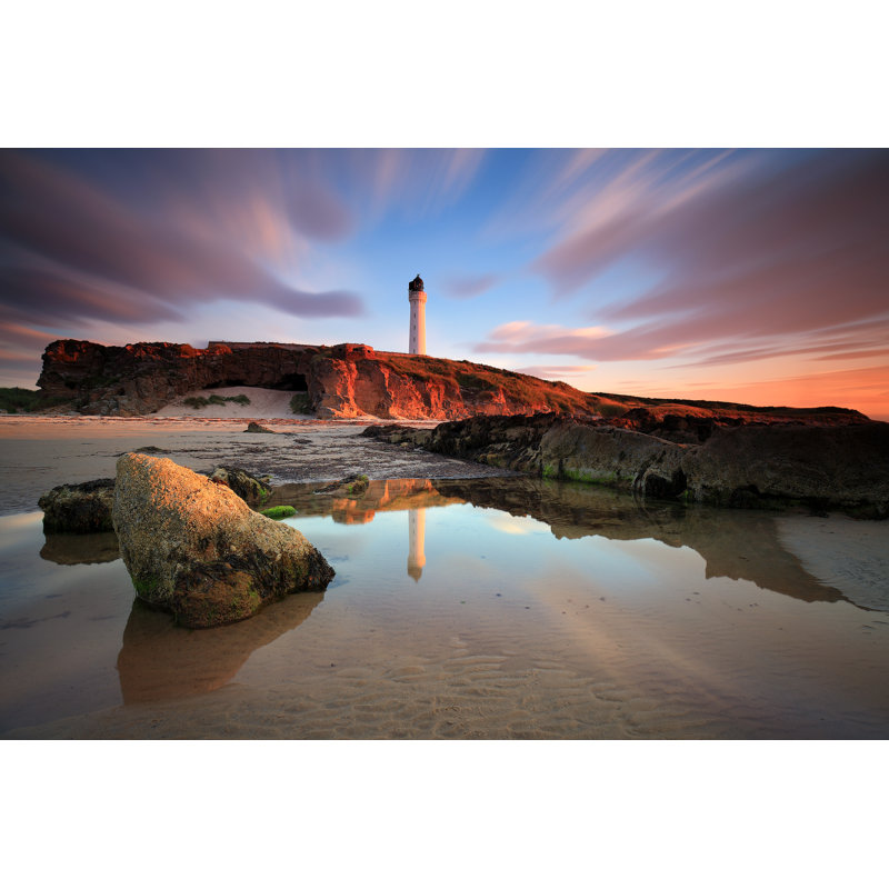Lossiemouth Lighthouse At Sunset - Wrapped Canvas Print, 30cm H x 46cm W x 3.8cm D