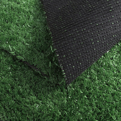 Confote 12' x 12' vintage artificial grass rug, 15mm retro turf for patio, yard, balcony, and rental decor