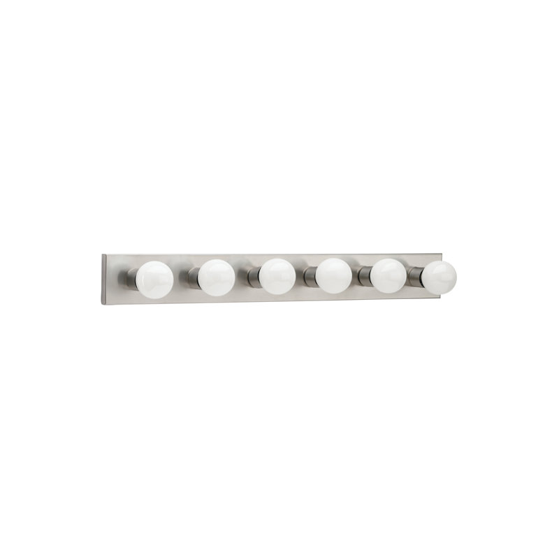 Center Stage Six Light Wall / Bath from Generation Lighting , Brushed Stainless