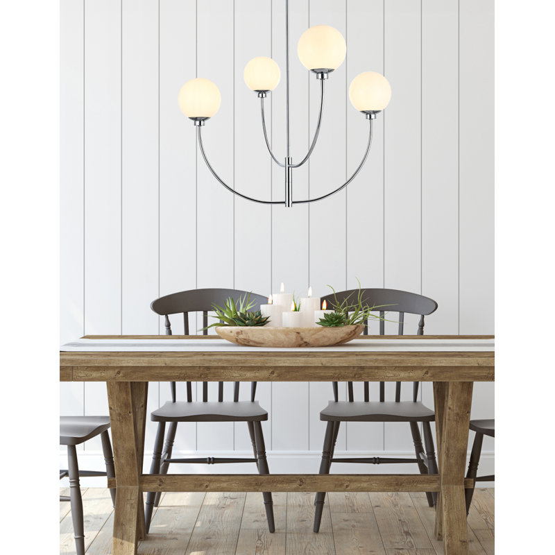 Kyle 4-Light Chandelier, H 27 po x l 36 po x P 36 po, Chrome