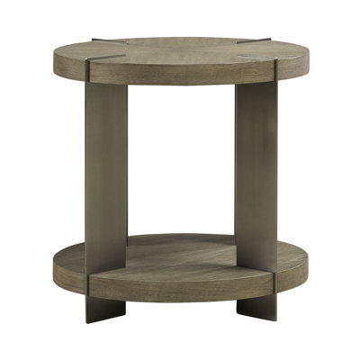 Euzelia Round End Table w/ Metal Legs