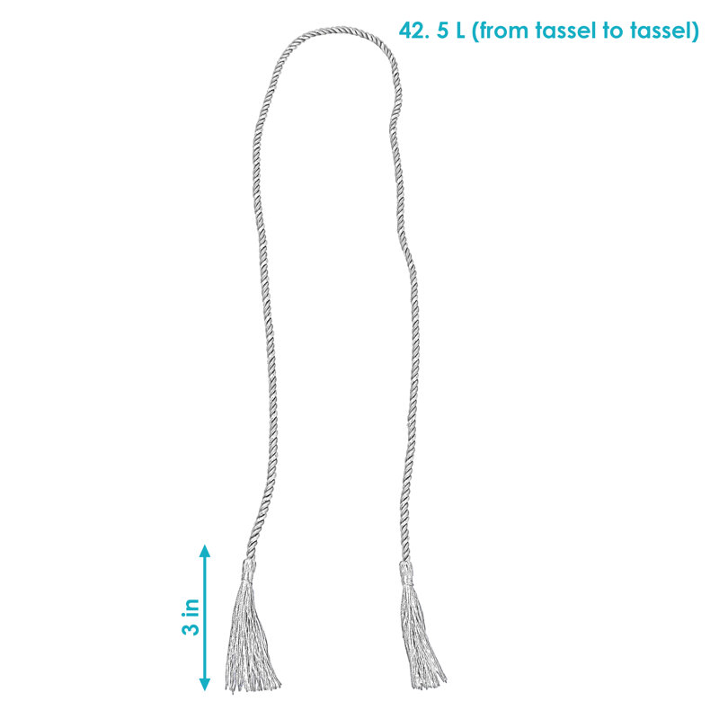 Copper Finish Polyester Rope Curtain Tiebacks with Tassels (Set of 2)