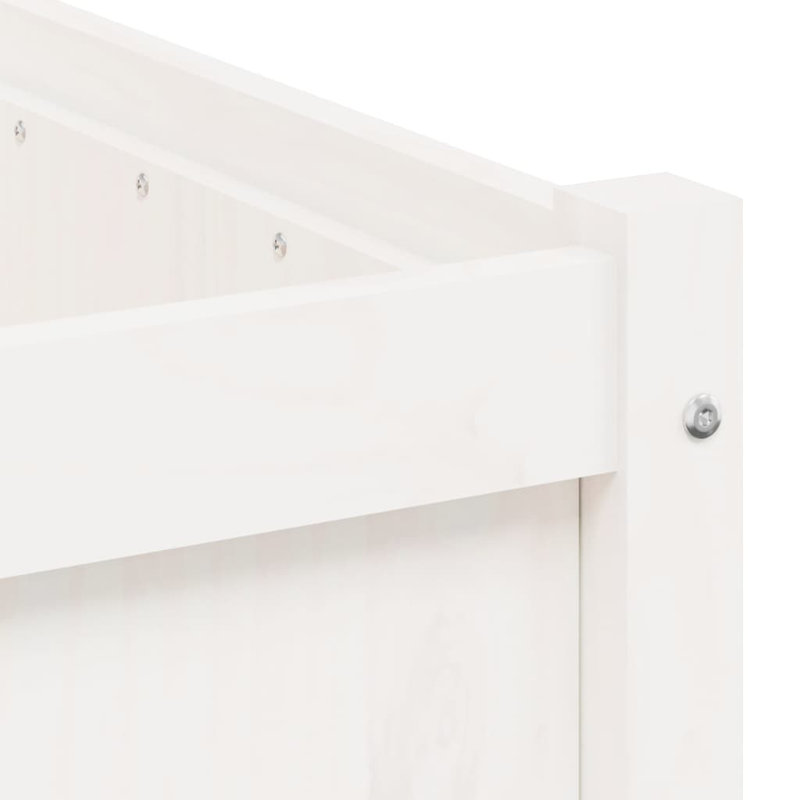 Wooden Kogut Flower Box, 1, 12.20" H x 35.43" W x 12.20" D, White