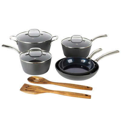Batterie de cuisine antiadhésive en aluminium 10 pièces