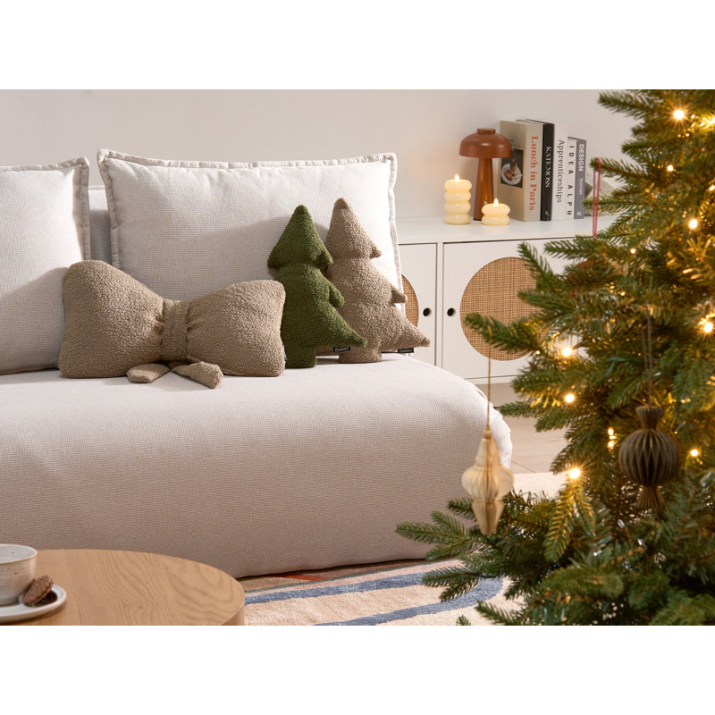 Novelty Cushion, Beige/Green