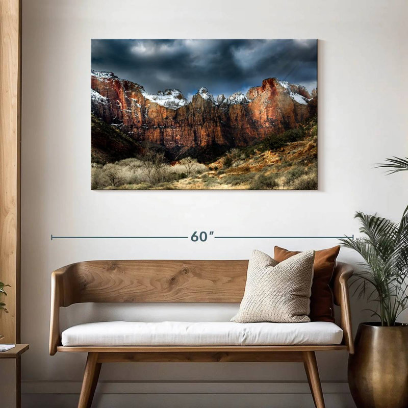 Alvord Snowy Zion National Park, 30" H x 45" W